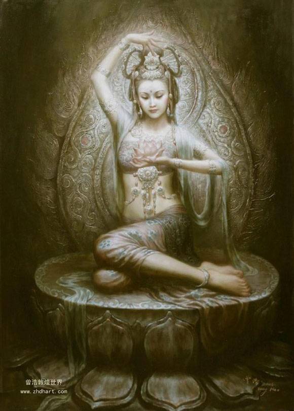 畫1 绘画 曾浩之敦煌飞天油画